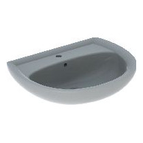 Geberit Waschtisch Renova 65x51cm Hahnloch mittig Überlauf manhattan 223065010