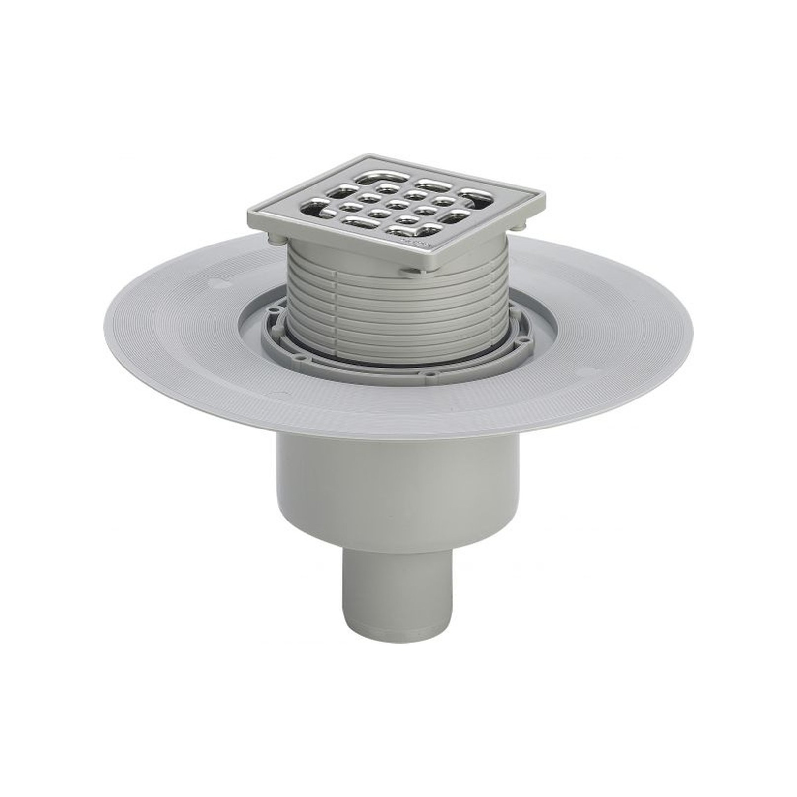 Viega Badablauf Advantix 4926 DN 50 senkrechter Ablauf Edelstahlrost höhenverstellbar 556914