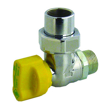 Aalberts Gas-Eckkugelhahn SEPP 0029485 DN 25 R 1 x Rp 1 Messing verchromt TAE MOP5 GT1-HTB
