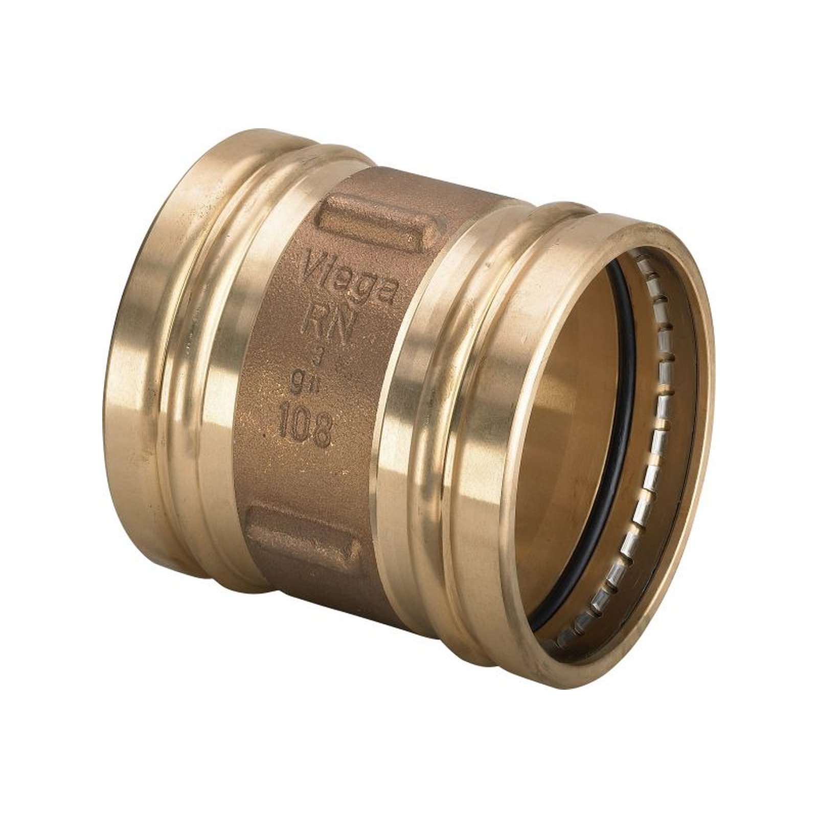 Viega Muffe Sanpress XL 350611 108 mm Rotguss SC-Contur Pressanschluss EPDM Schneidringe