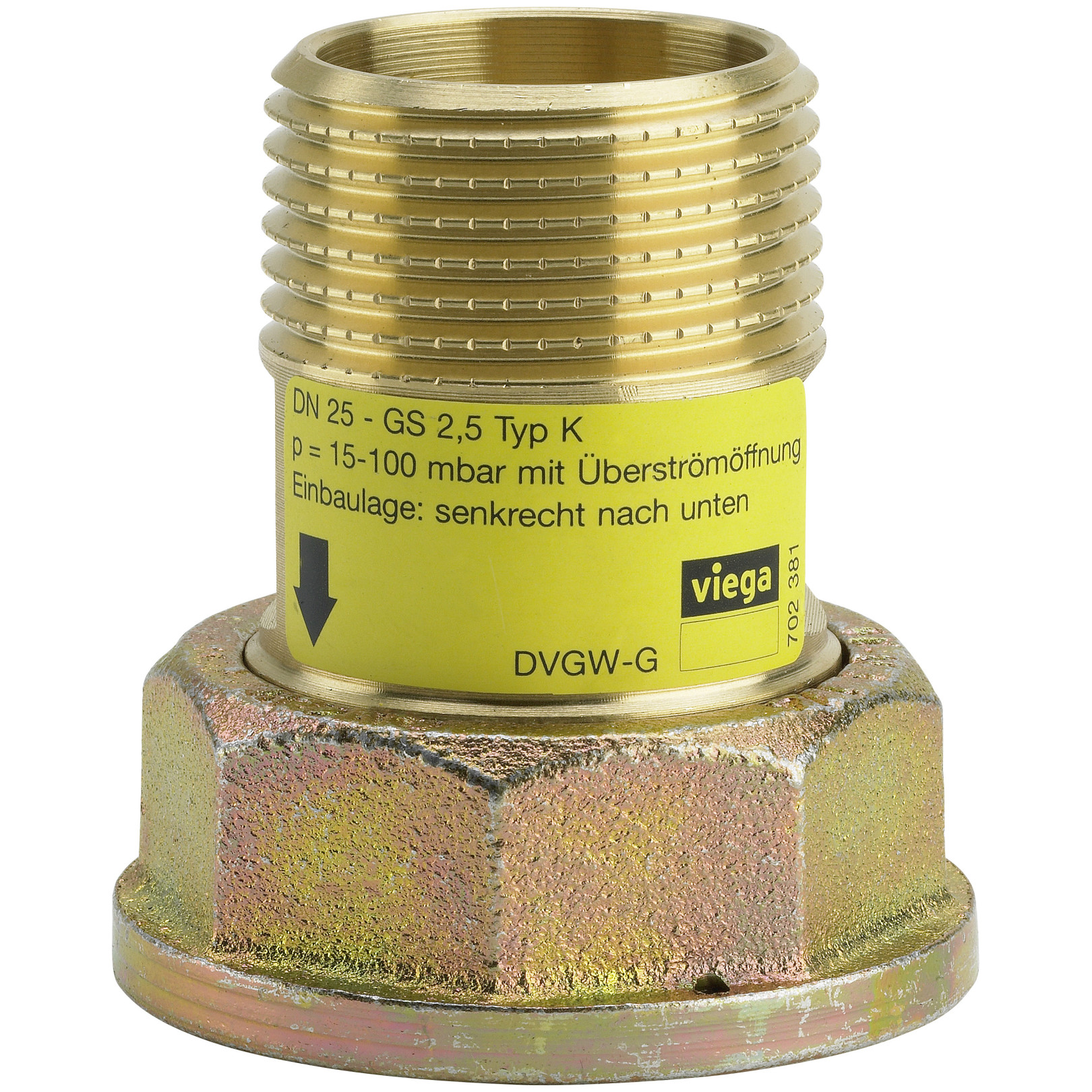 Viega Gasströmungswächter 2649S 1-Zoll R 1-1-4-Zoll G 4-0cbm HTB 618834
