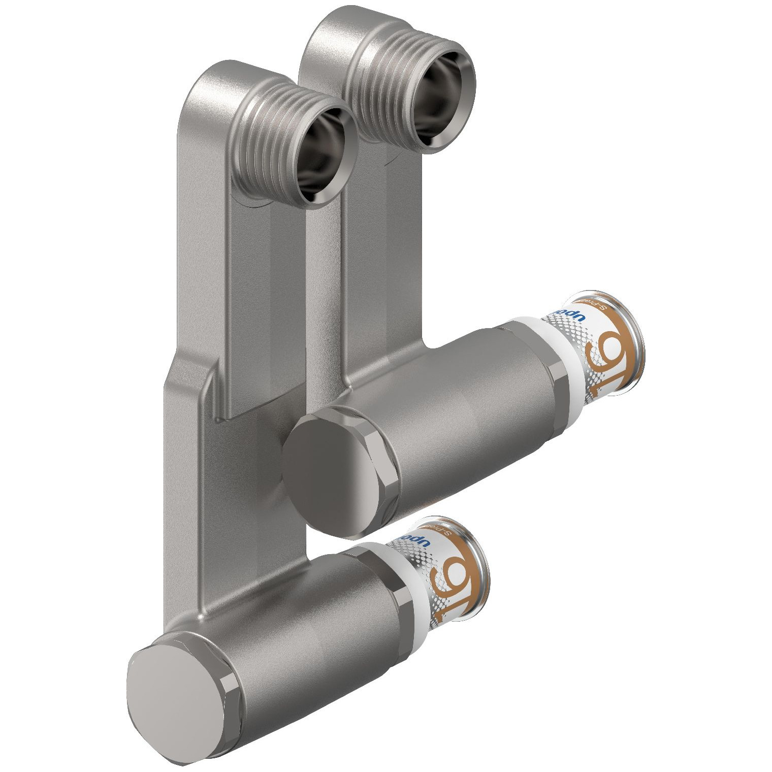 Uponor S-Press PLUS SL-Anschlussgarnitur 0-G1-2MT-16 Edelstahl Presshülse Messing 1094219