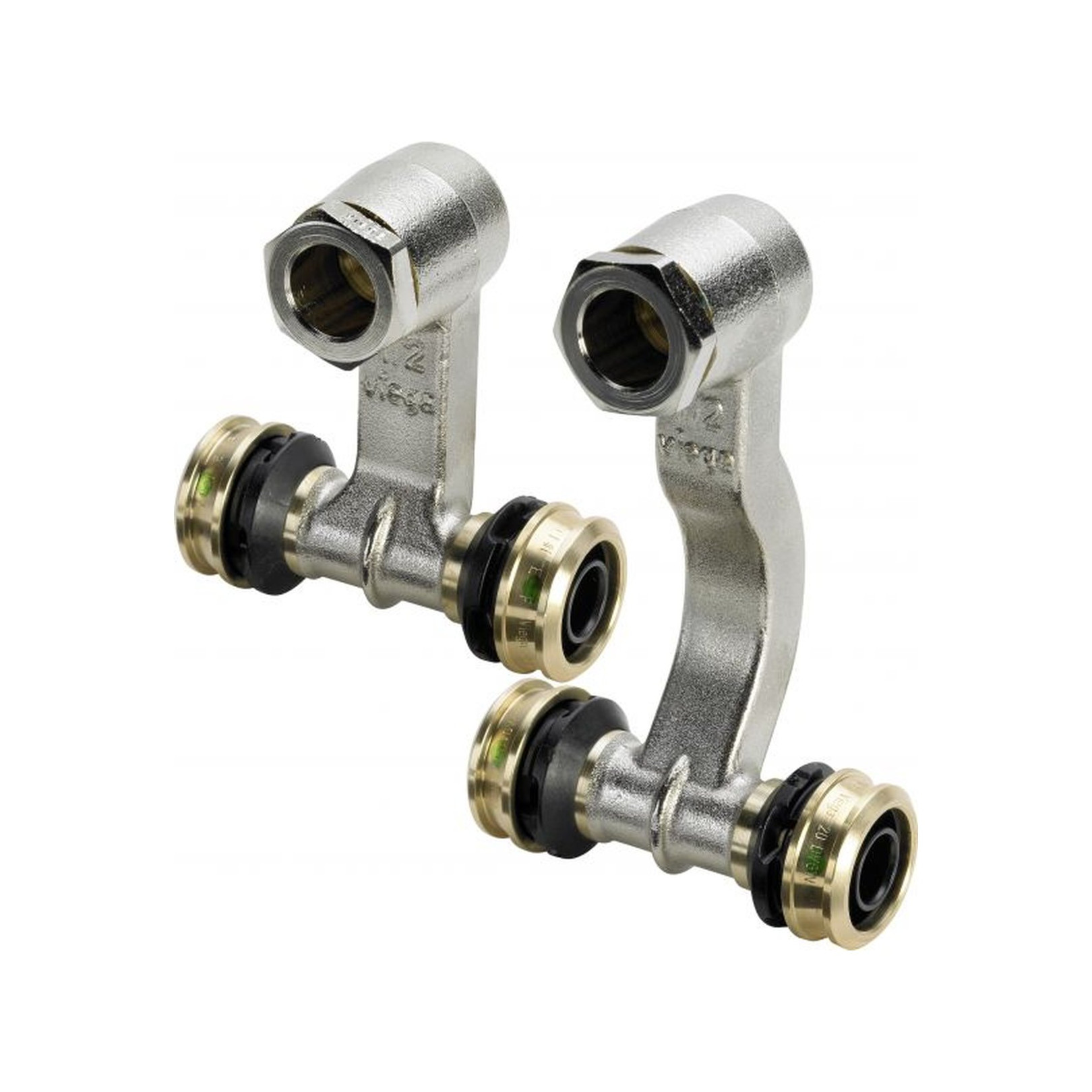 Viega Pressfitting Raxofix 5373 Sockelleisten-Heizkörperanschluss 16mm 1/2 Zoll Messing SC-Contur 647971