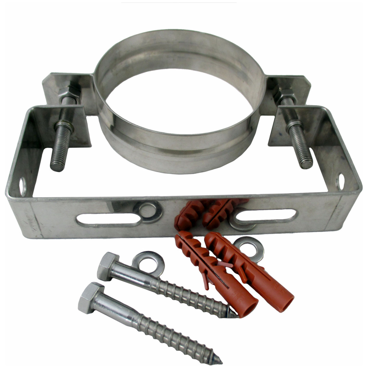 WOLF Wandhalterung DN100 Edelstahl Fassadensystem verstellbar 2651918