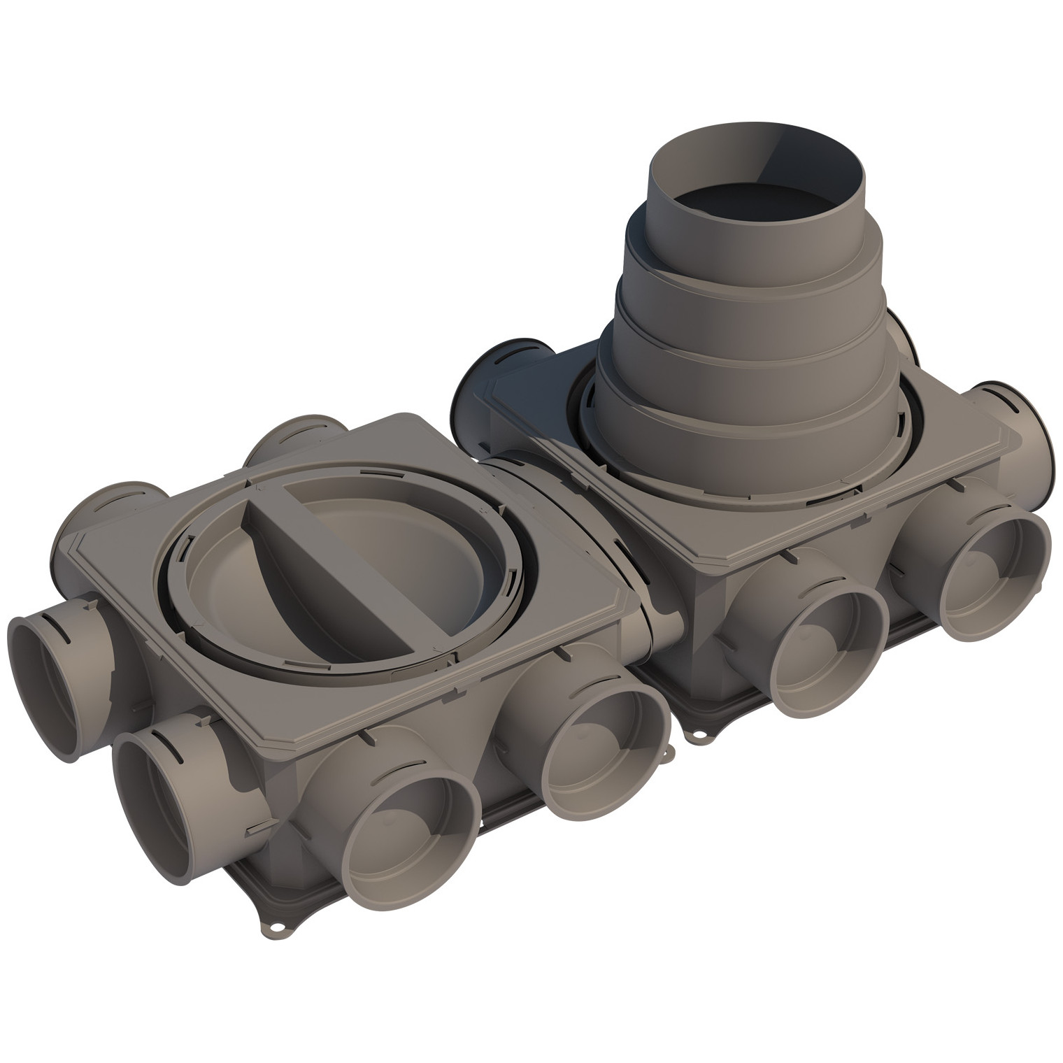 Bosch Luftverteilkasten VK 125-H Kunststoff horizontal 12 DN75 10 Flachkanal 7738100819