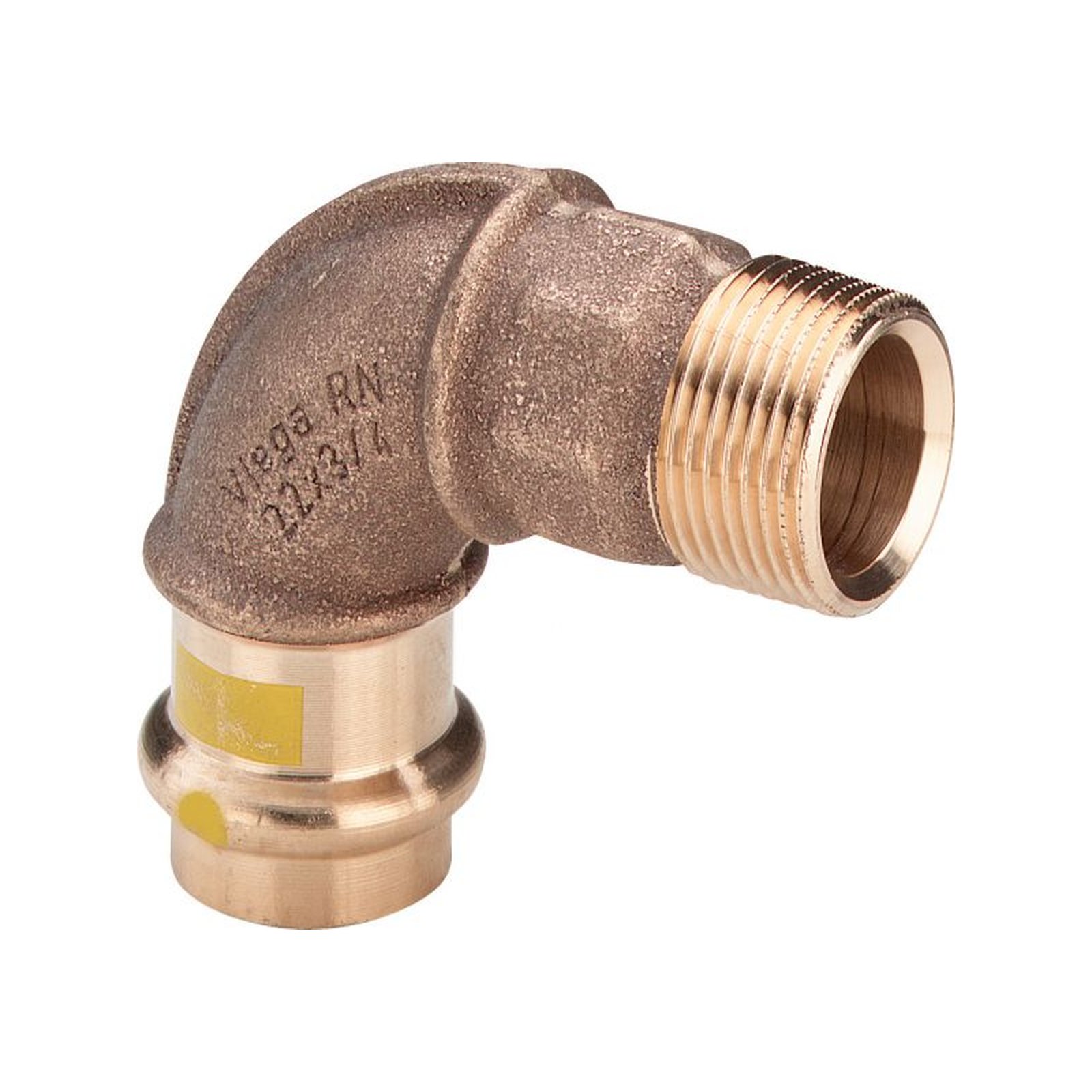 Bogen PROFIPRESS-G 2614 28x1, 90 Grad 345785, a.Rotguss m.Aussengewinde, f.Gas