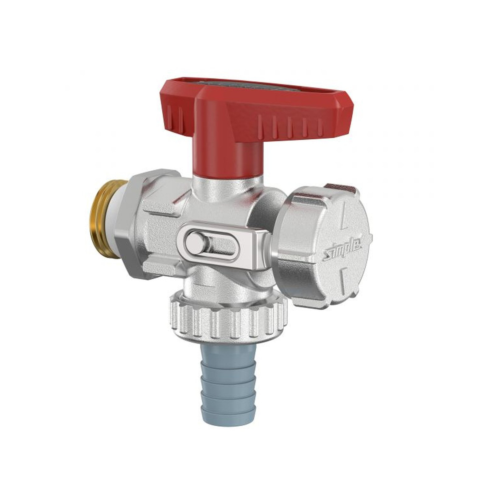 FLAMCO SIMPLEX KFE-Kugelhahn Eckform G1/2a PN16 Pressmessing selbstdichtend Schlauchverschraubung F10671