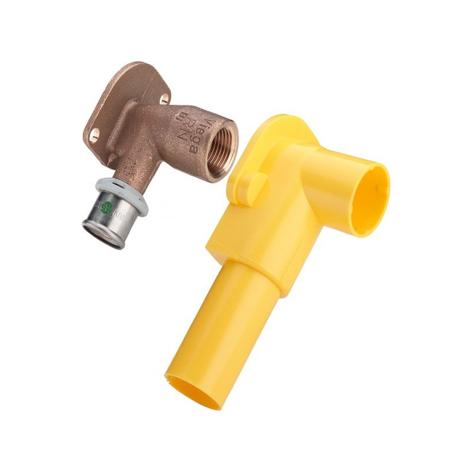 Viega Pressfitting Sanfix P 2125.3 Wandscheibe 16 mm x 1/2 Zoll SC-Contur Rotguss Verdrehsicherung 303679