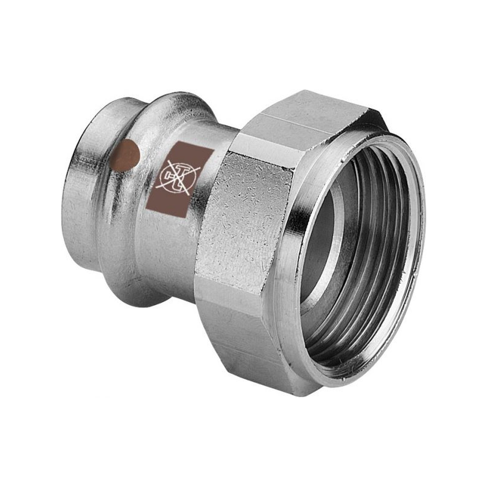 VIEGA Verschraubung mit SC Temponox 1763 in 22mmxG3/4 Stahl nichtrostend