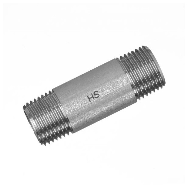 SCHMIDT HERMANN Edelstahl Doppelnippel 1-Zoll 80mm V4A Gewindefitting 30025080