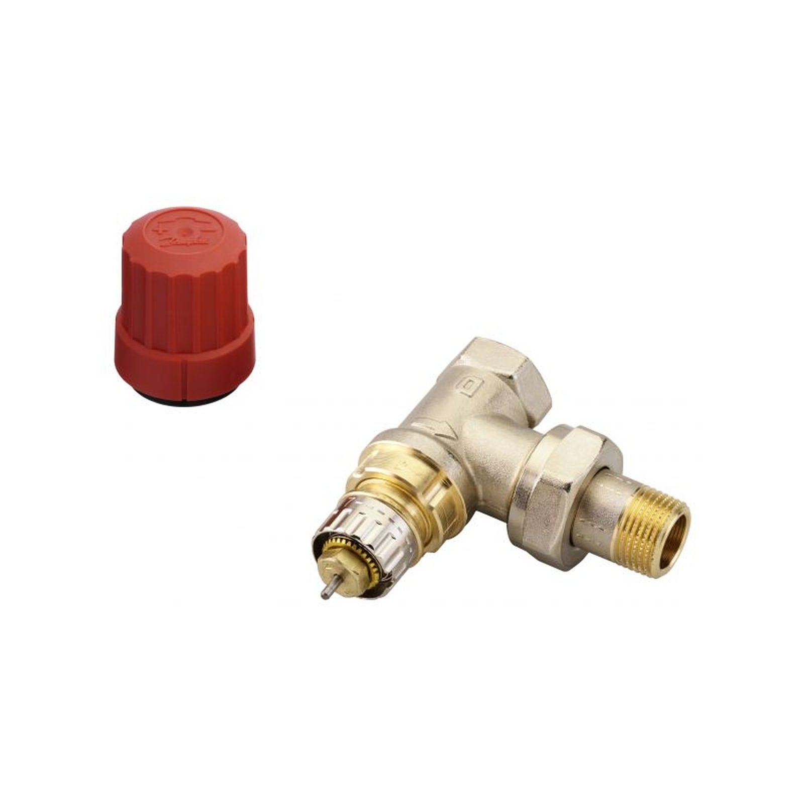 Danfoss Ventilunterteil RA-N 10 R 3/8 Eckform Voreinstellung Messing vernickelt 013G0031