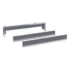 Geberit Fertigbauset Wandablauf befliesbar mehrteilig Edelstahl 31,6x6,4cm 154339001