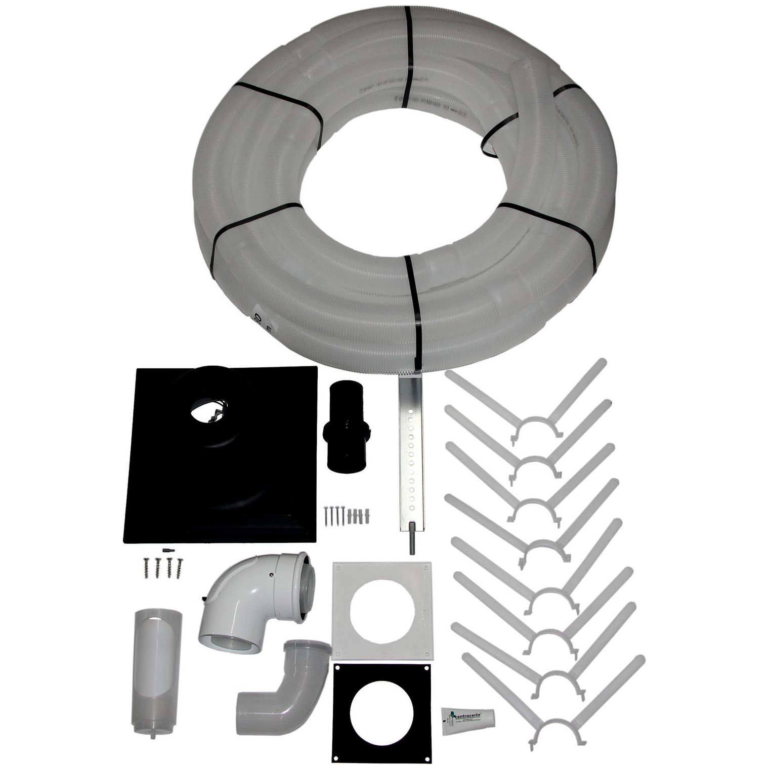 WOLF Anschluss-Set C93x DN80/125 flexibel Schacht DN83 Edelstahl konzentrisch raumluftunabhängig 2652003