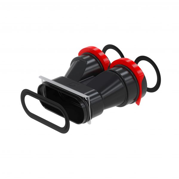 Zehnder Heizungszubehör ComfoFit Übergang 2xDN75 flat51 Polymer grau Dichtringe 990322150