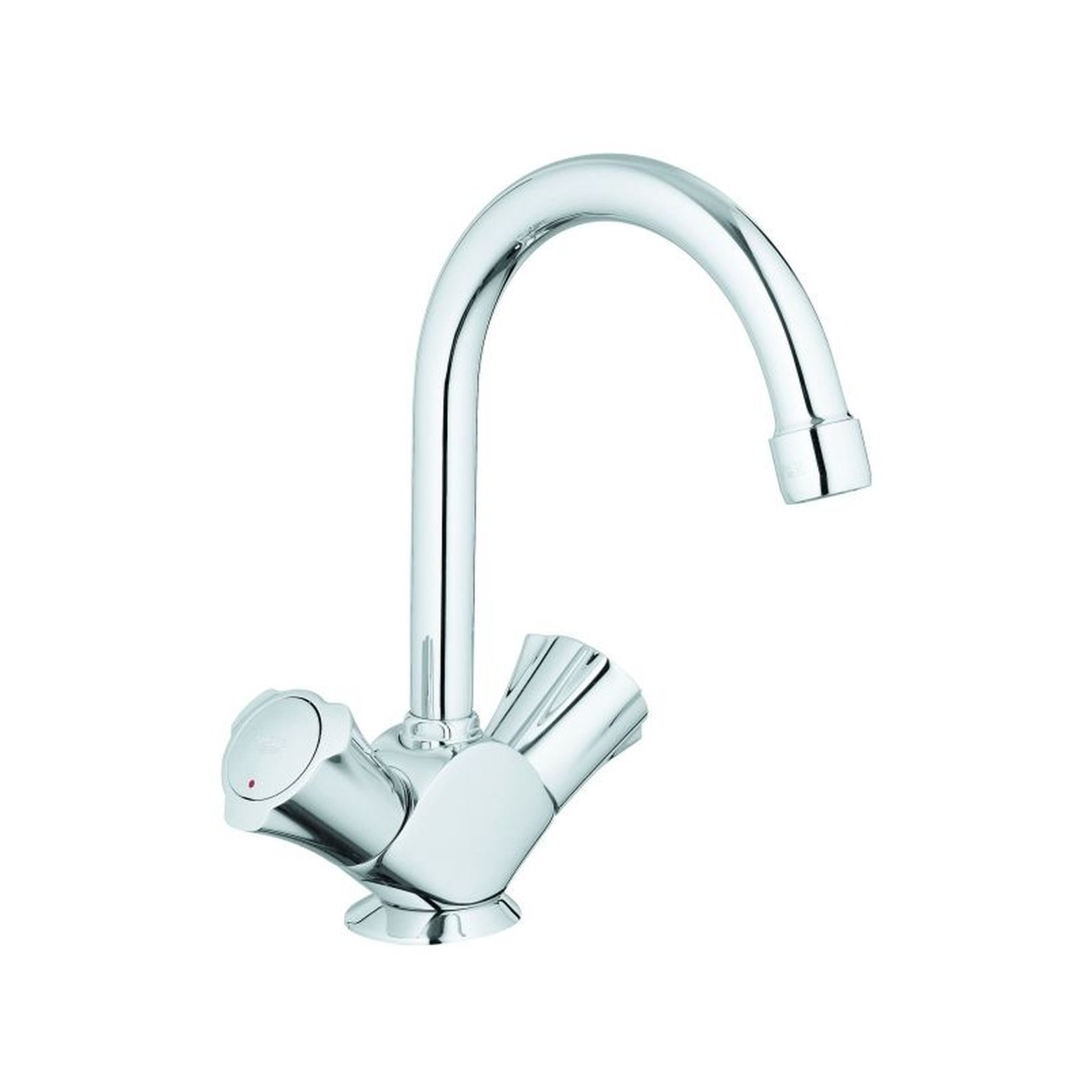 GROHE Waschtischarmatur Costa DN 15 Zweigriff schwenkbarer Rohrauslauf Chrom Zugstangen-Ablaufgarnitur 21375001