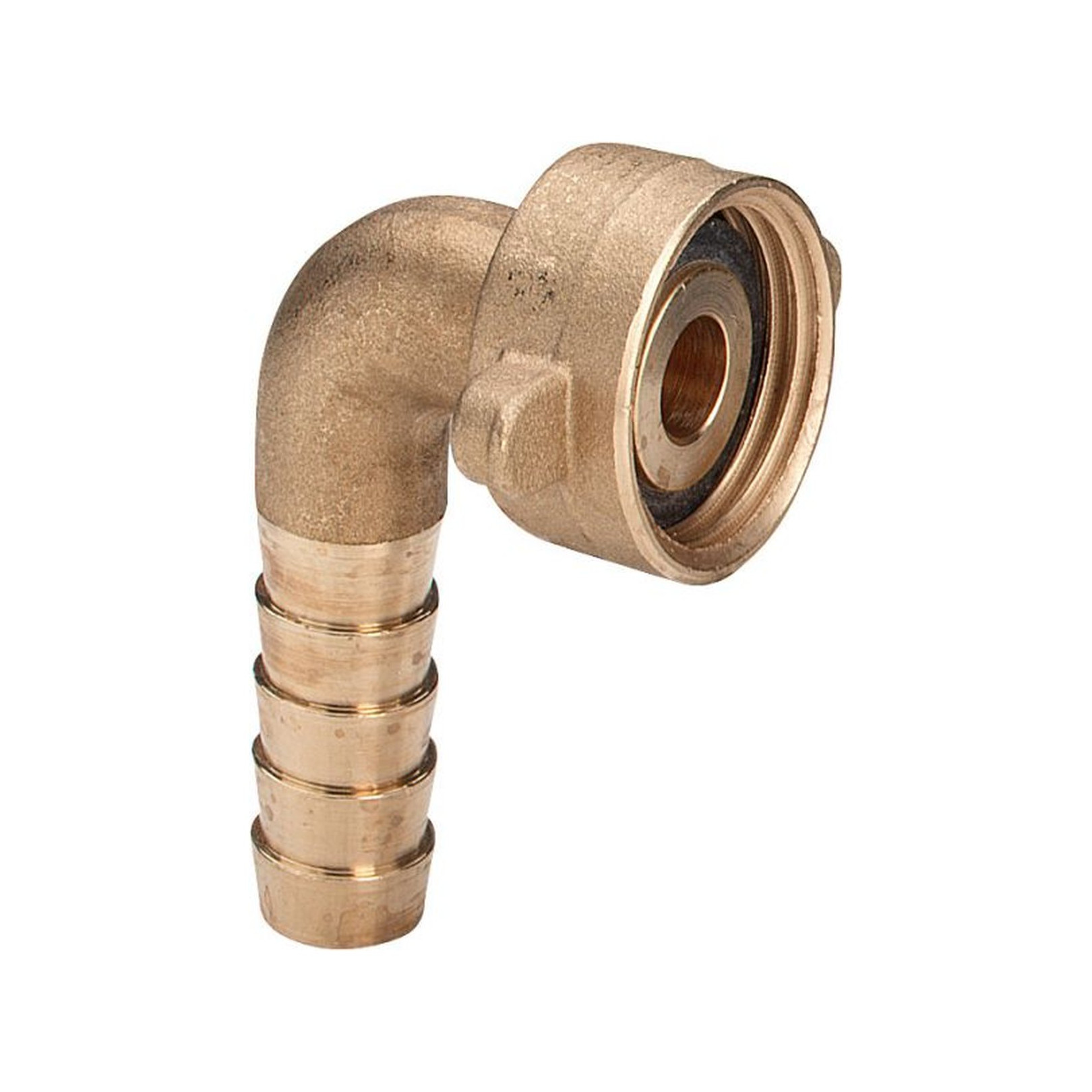 Viega Winkelschlauchverschraubung Modell 1813 3/4x1 Zoll flachdichtend messing blank 126360