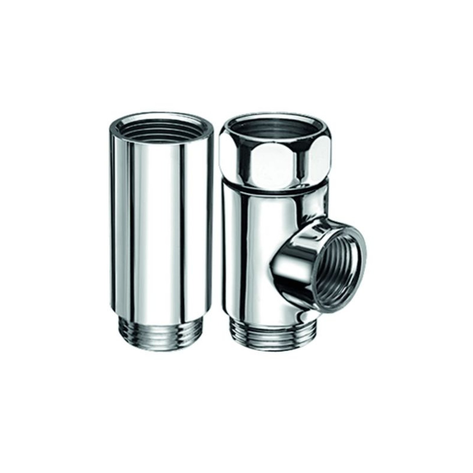 SCHELL T-und Distanzstück Überwurfmutter 3/4 Zoll chrom Messing verchromt DN20 IG AG 041010699