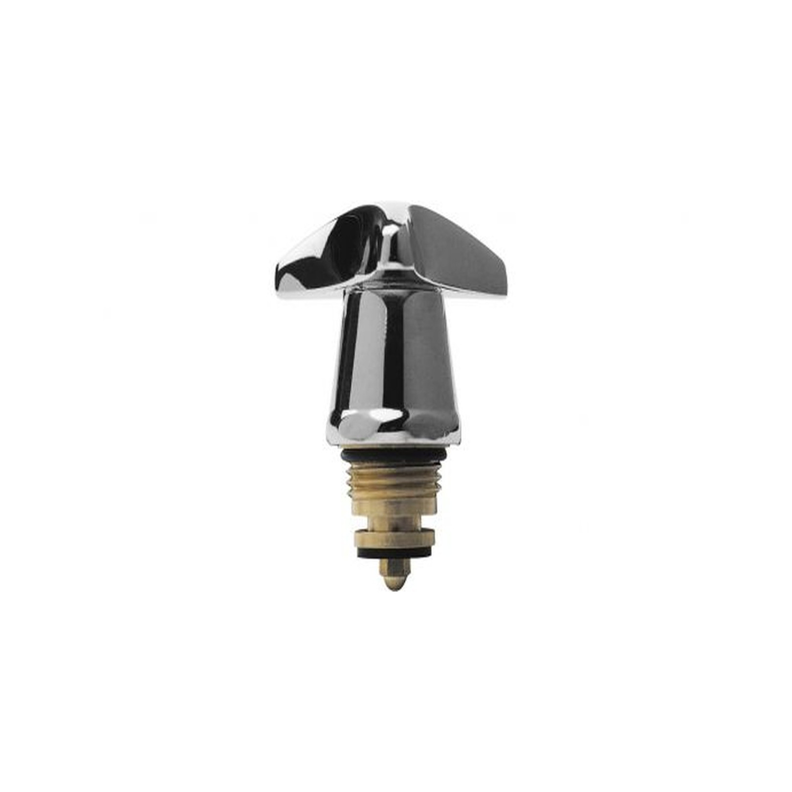 Sanitäroberteil 1/2" MS, komplett mit Dreisterngriff Markierung rot