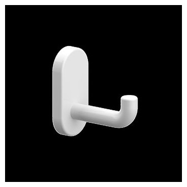 Normbau Wandhaken Silver Age System 7 x 3,4 cm Nylon weiß verdeckte Verschraubung 0583110019