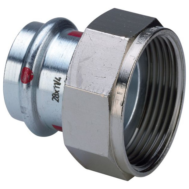 Viega Verschraubung PRESTABO 1163 601058 15x1 unlegierter Stahl Innengewinde Flachdichtung EPDM SC-Contur