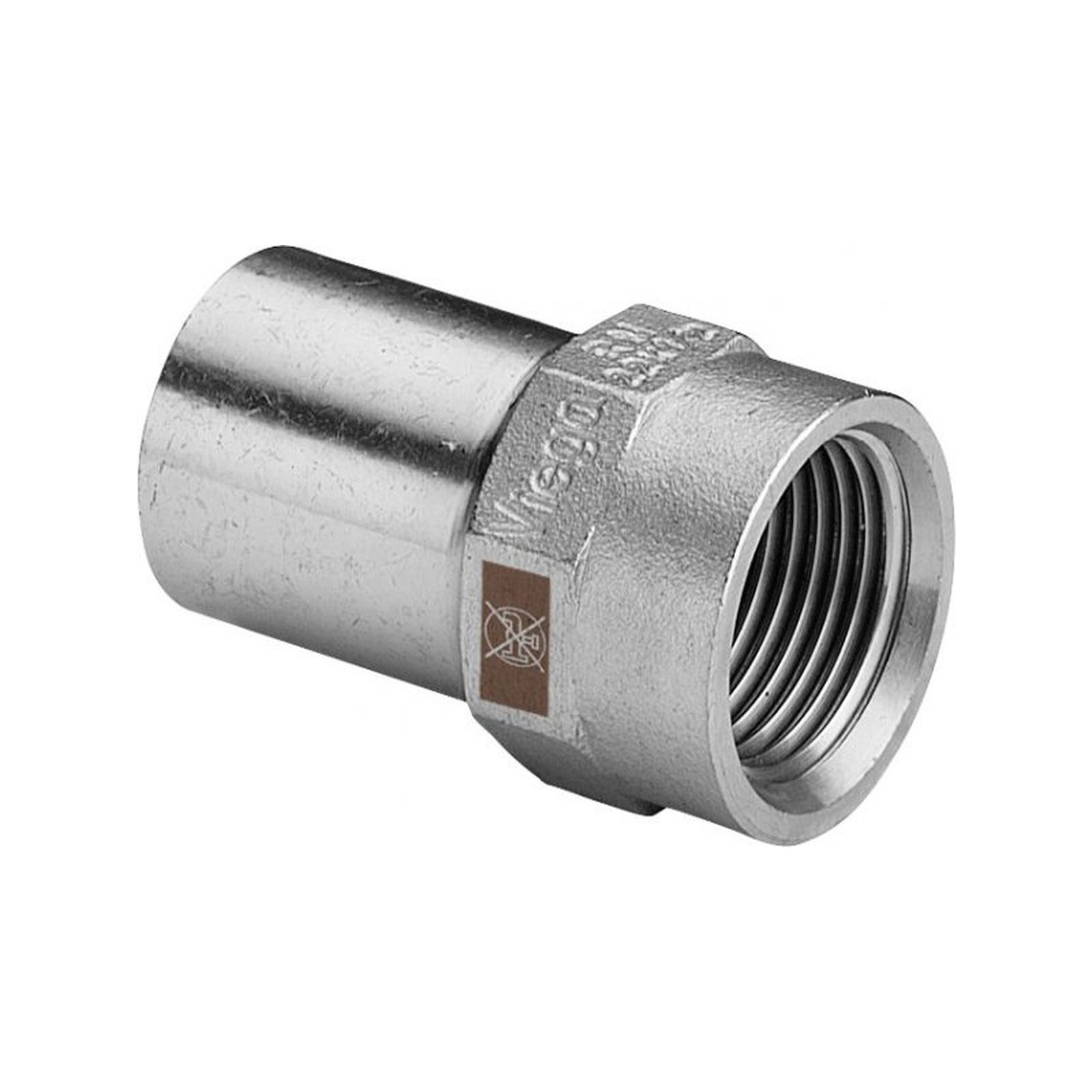 VIEGA Einsteckstück Temponox 1712.1 22 mm Rp 1/2 Stahl nichtrostend Mehrkant 812690