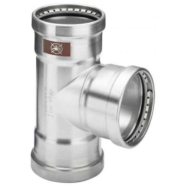 VIEGA T-Stueck Temponox XL 1718XL Edelstahl Pressfitting SC-Contur EPDM 88,9x76,1x88,9mm 810771