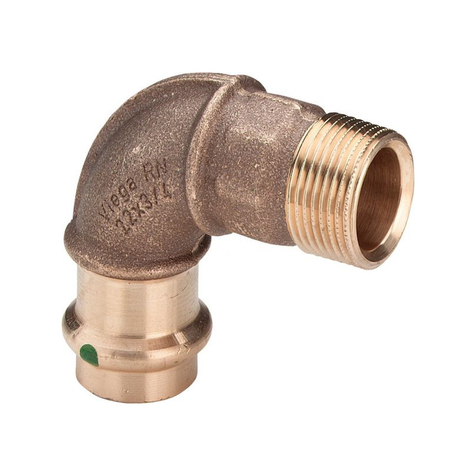 Viega Pressfitting Sanpress 2214 Bogen 90 Grad 15mm x 3/8 Zoll AG SC-Contur EPDM 314361