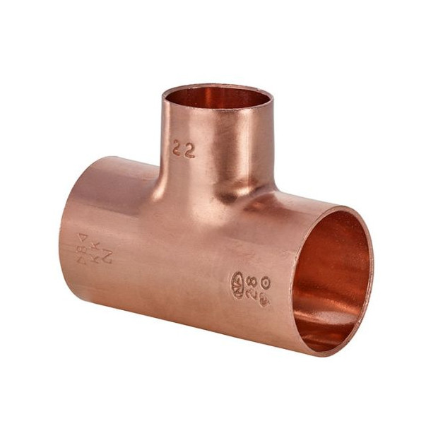 IBP Kupfer T-Stück Serie5000 5130R 35x22x28 mm Innenlötende DVGW 5130 035022028