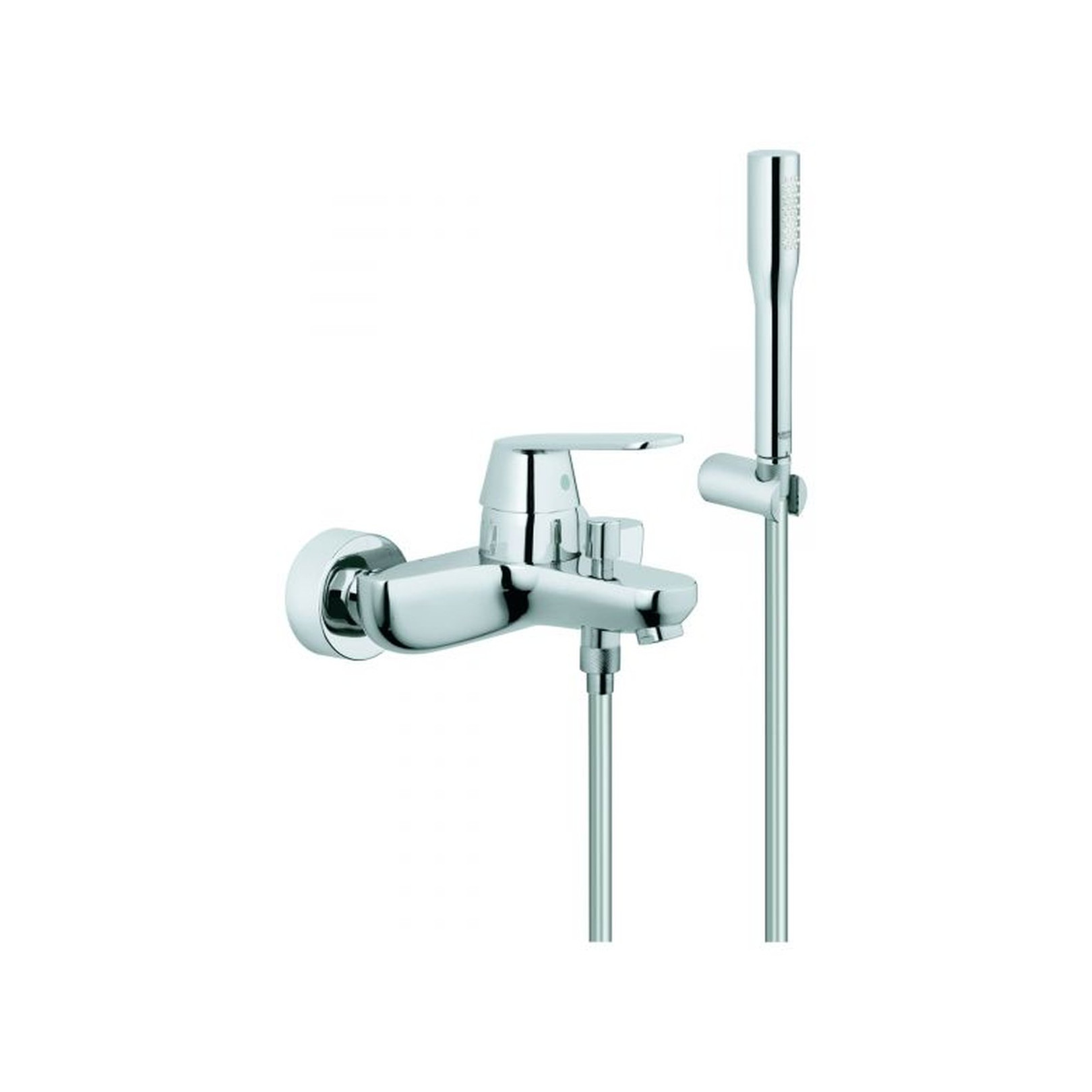 Grohe Einhand-Wannenbatterie Eurosmart C 32832000 Wandmontage Brausegarnitur SilkMove Chrom