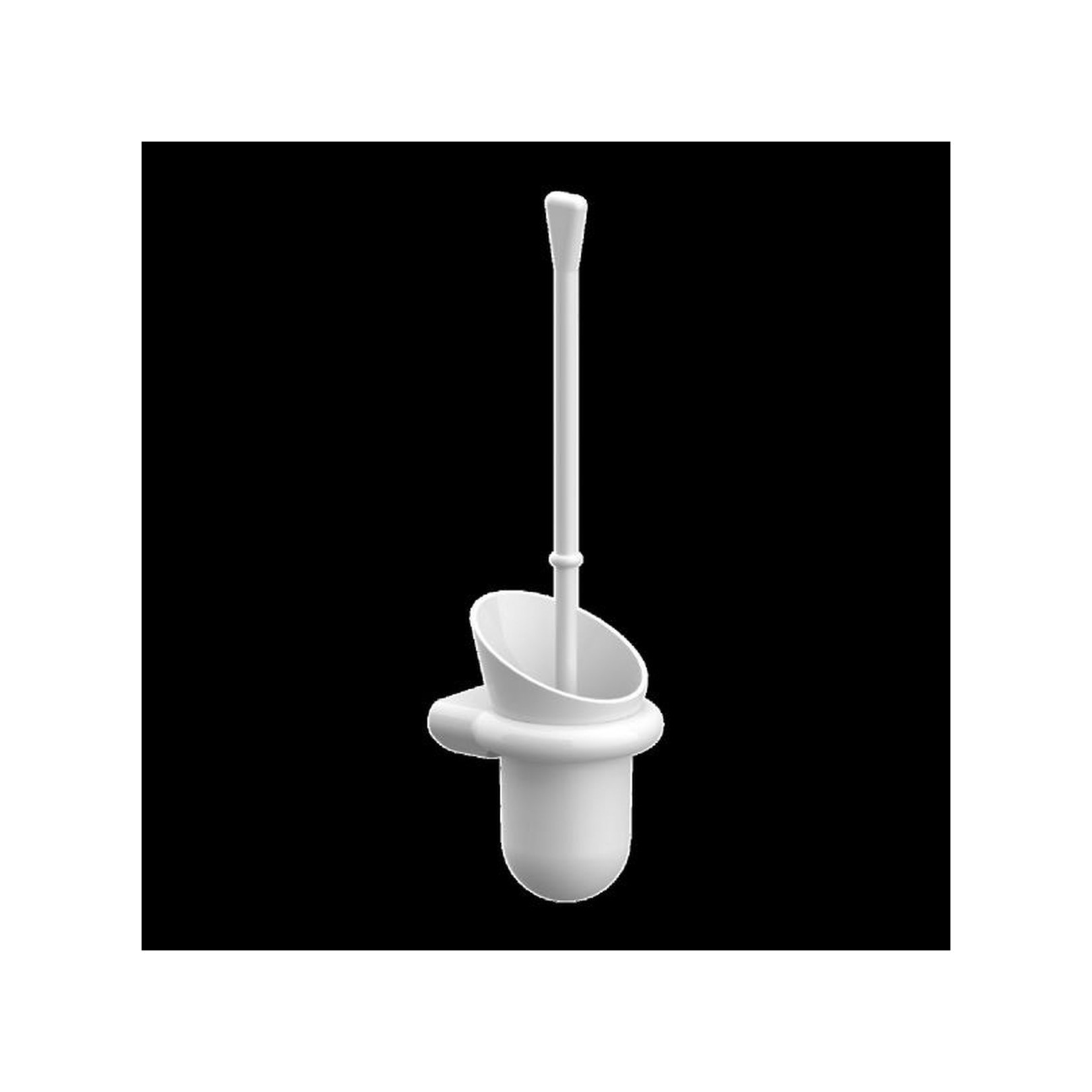 Normbau WC-Bürstengarnitur Nylon Care 0300444 Weiß Wandmontage drehbar abnehmbar 0300444019