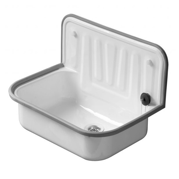 SCHMIDT HERMANN Stahlausgussbecken weiss emailliert Ausgussbecken 80200000