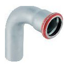 Geberit Pressfitting Mapress C-Stahl Bogen 90Grad Einschubende verzinkt d88.9 Pressindikator 20310