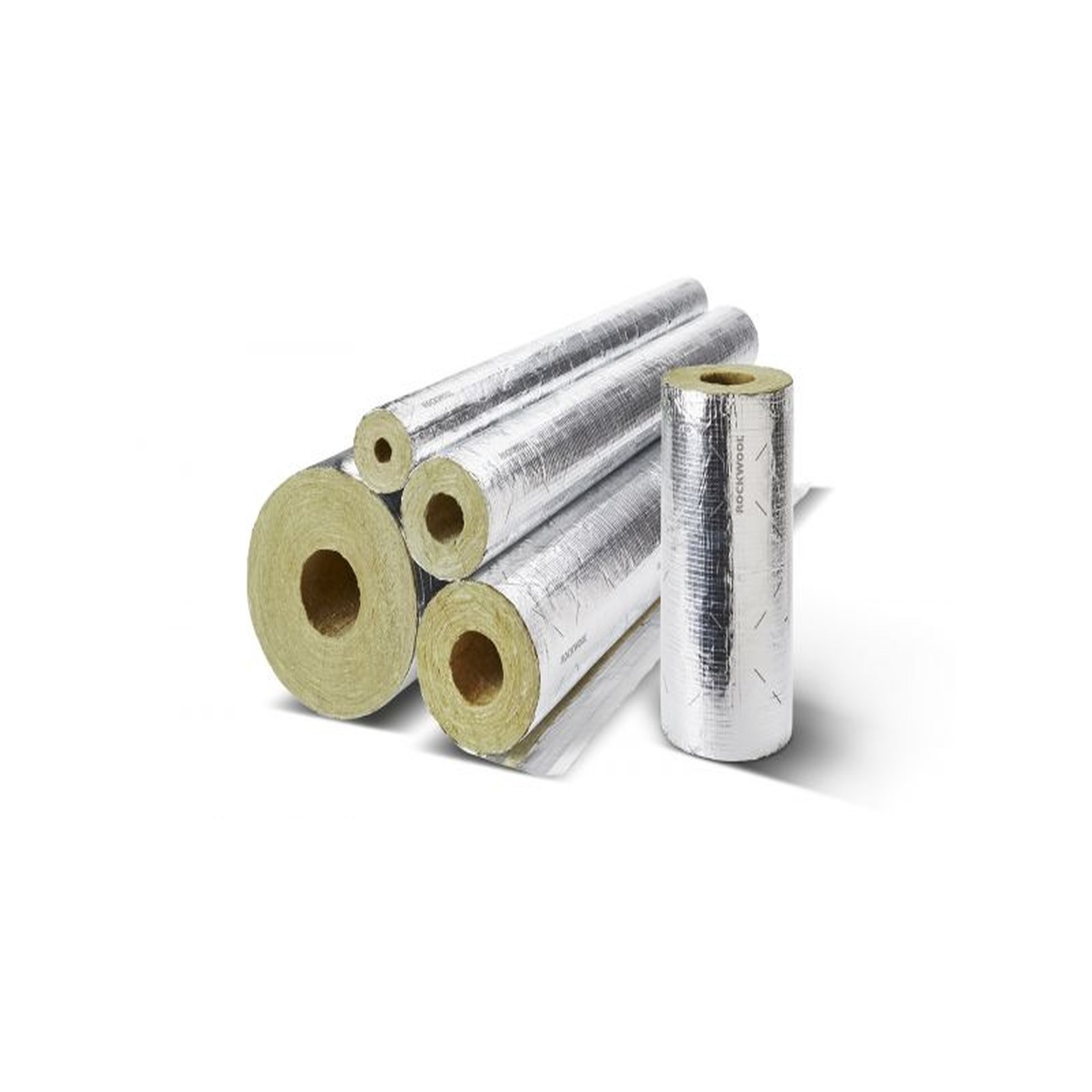 Rockwool Rohrschale 42 x 30 mm Aluminium kaschiert Mineralwolle nichtbrennbar 1 m Hersteller-Artikelnummer 32040