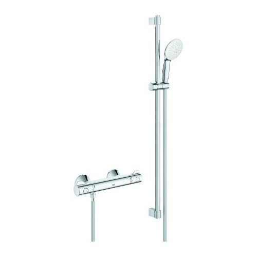 Grohe Brausebatterie Grohtherm 800 Thermostat AP Brausestangenset 2 Strahlarten chrom 34566002