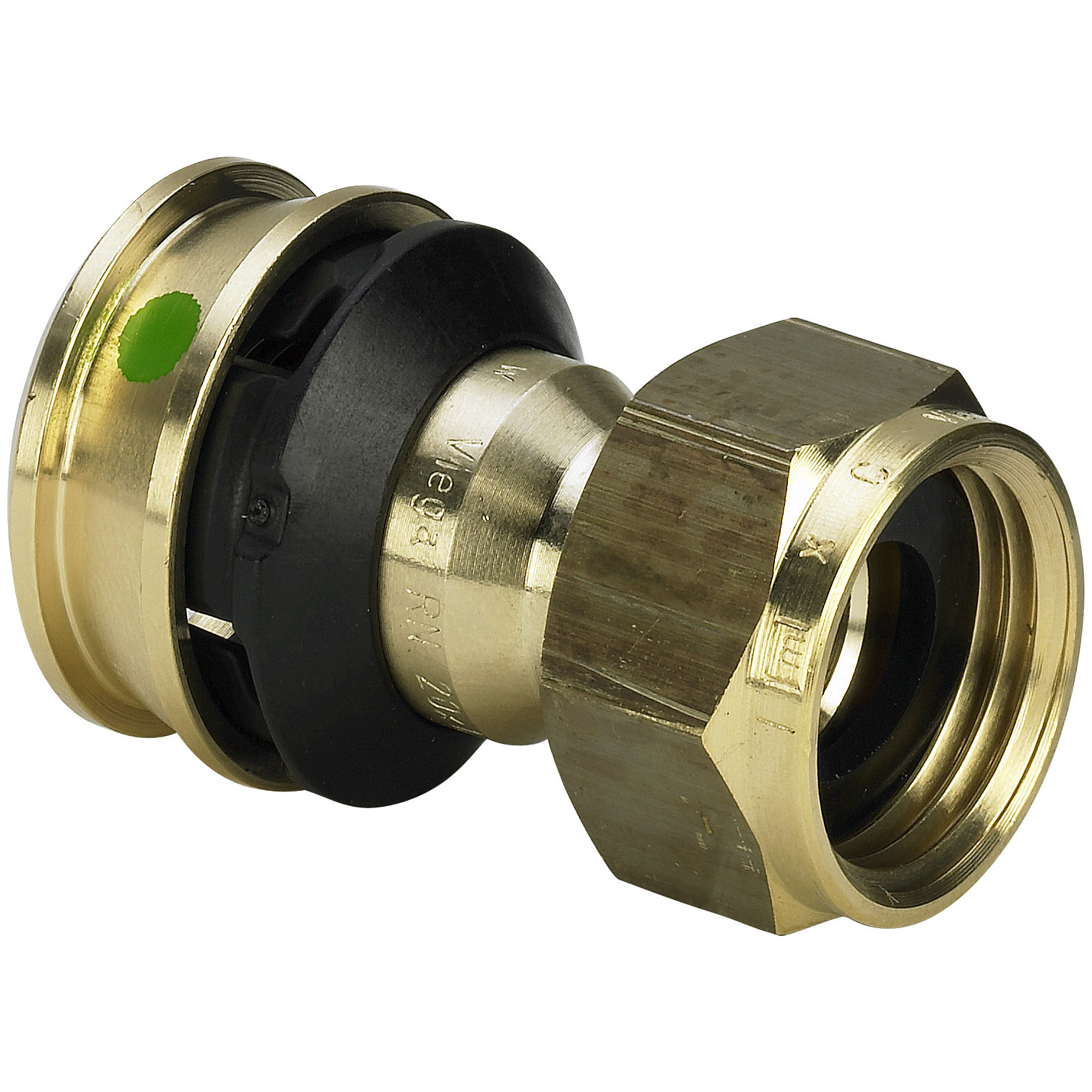 Viega Pressfitting Raxofix 5363 Verschraubung 50mm x 1 3/4 Zoll SC-Contur Siliziumbronze flachdichtend 646523