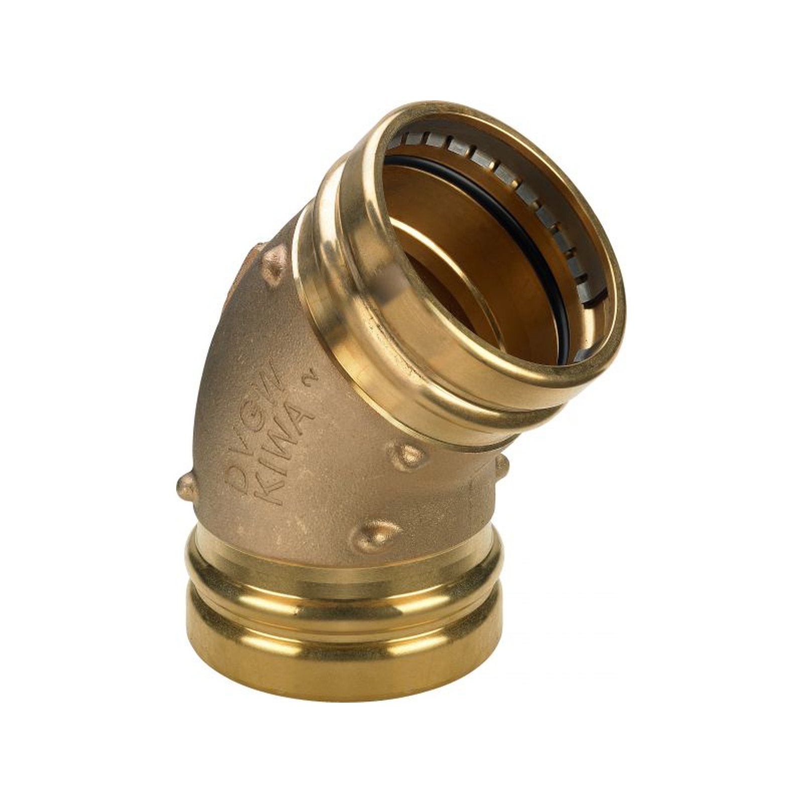 Viega Sanpress XL-Bogen 108 mm 45 Grad Rotguss SC-Contur Pressfitting 351366