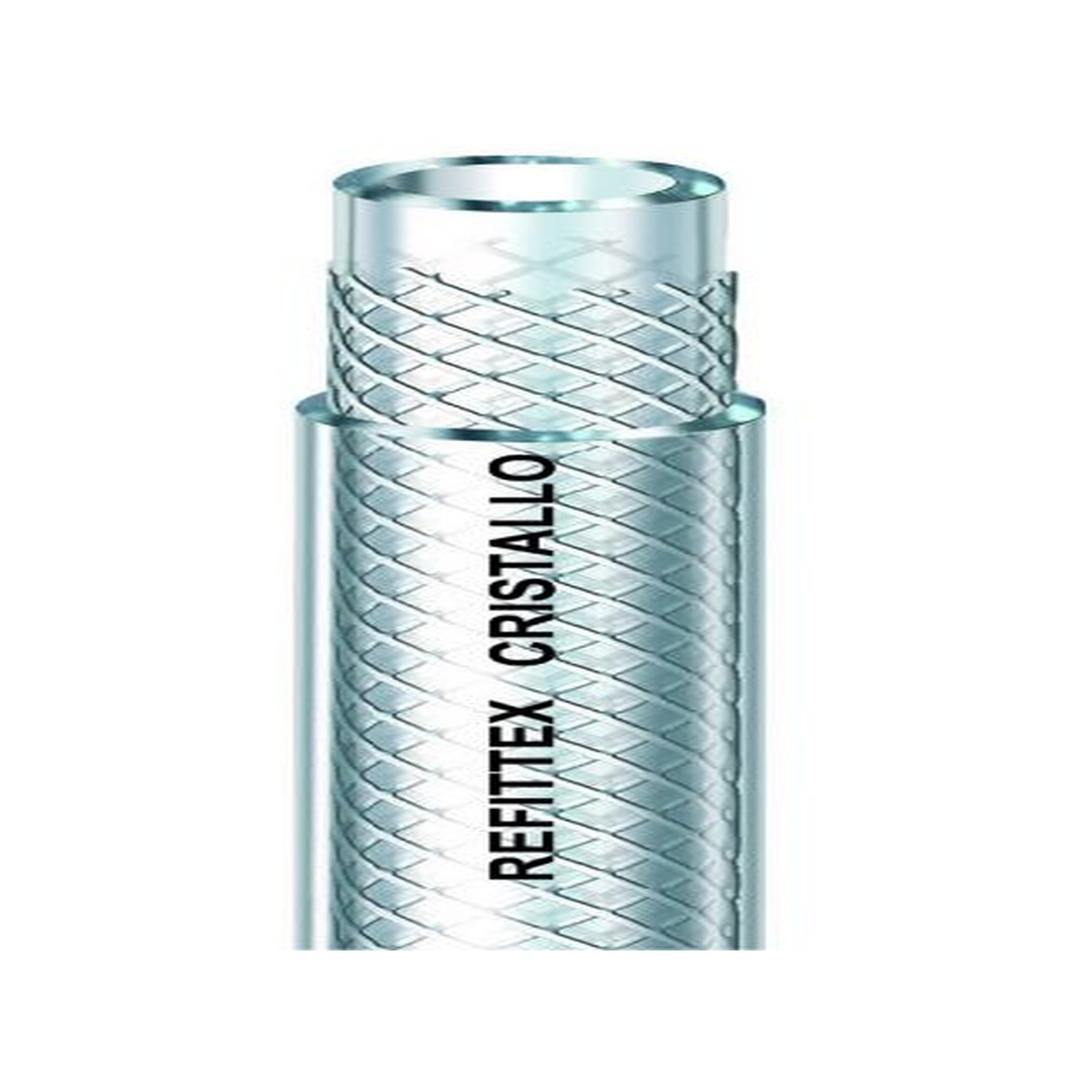 iWater PVC-Gewebeschlauch Refittex Cristallo 13x20mm transparent 76234