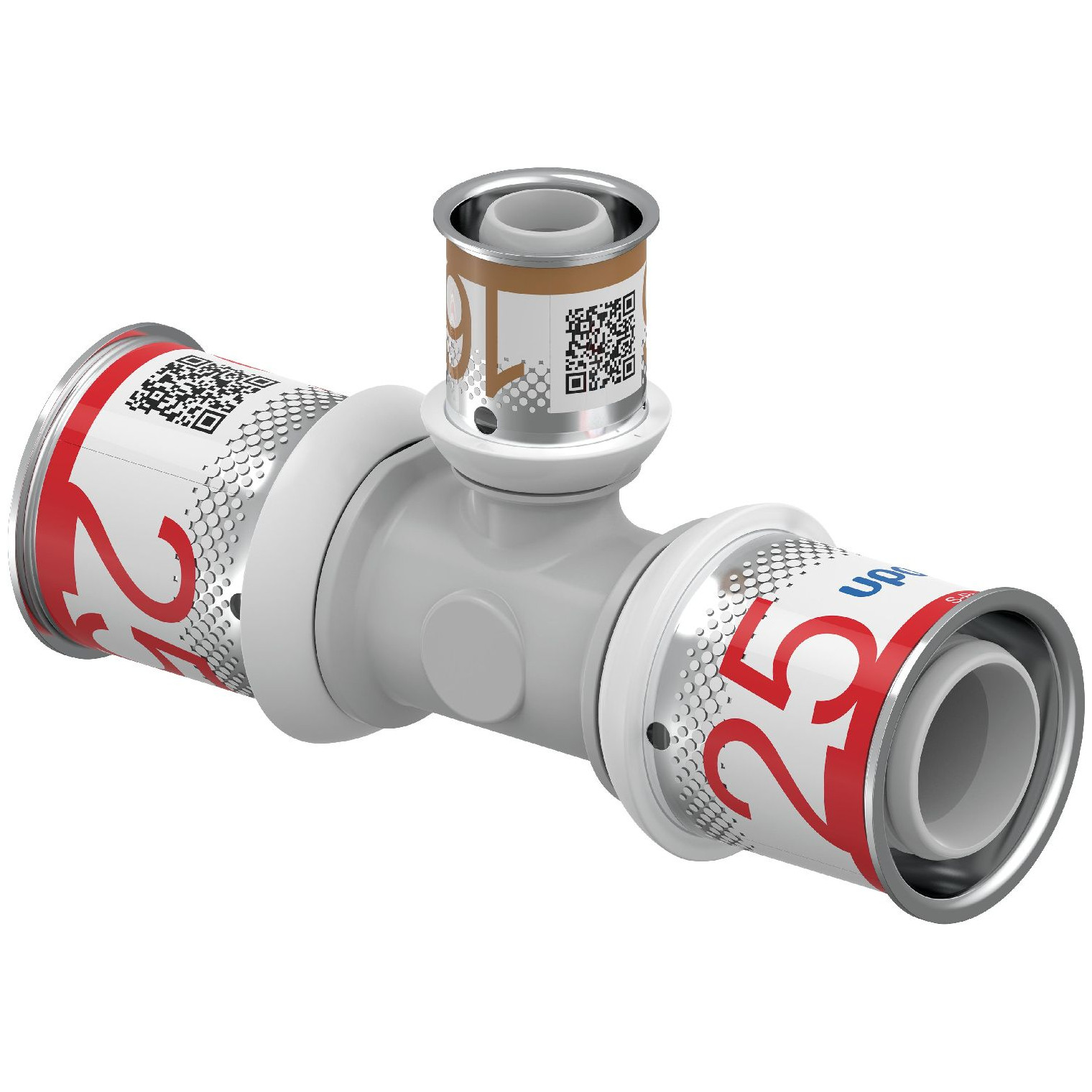 Uponor S-Press PLUS T-Stück reduziert PPSU 25x16x25 mm Pressfitting DVGW Edelstahlpresshülse 1039955