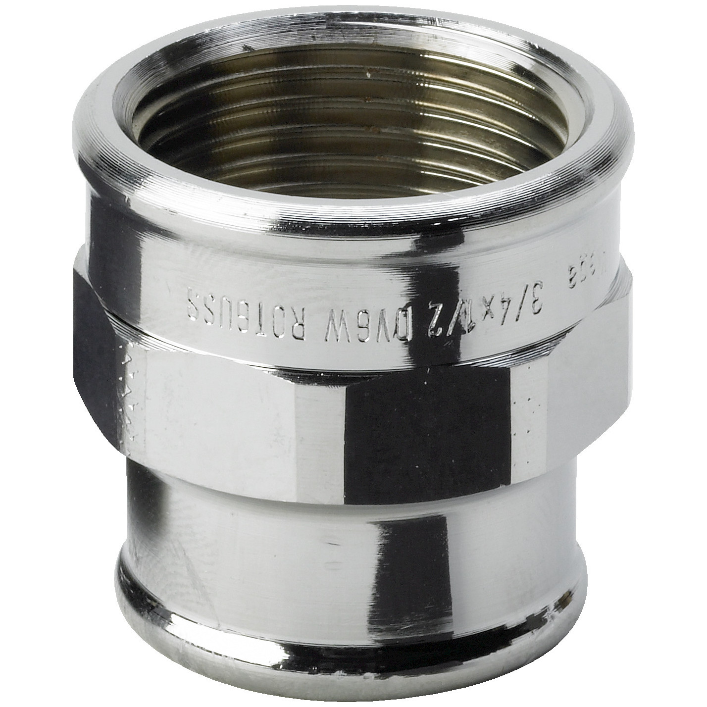 Viega Muffe Rotguss 3240 Rp3/4 x Rp1/2 verchromt reduziert 447823