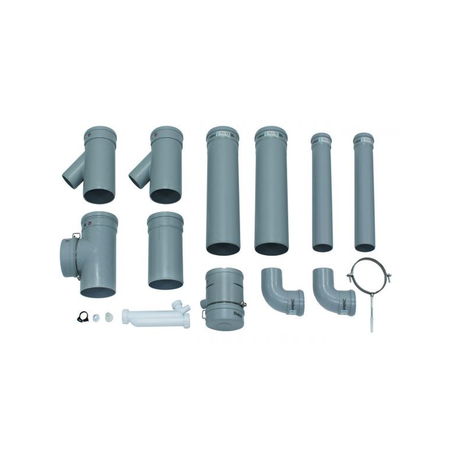 Vaillant Anschluss-Set Basis 2er Kaskade Abgasleitung 130 PP 2 Geräte Kondenswasserablauf 0020042761