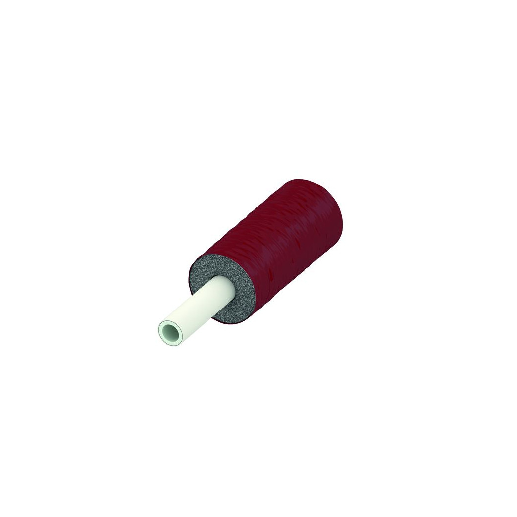 TECElogo Verbundrohr PE-RT Al 25x2 vorgedämmt RS13 rot Rolle 25m 8702225