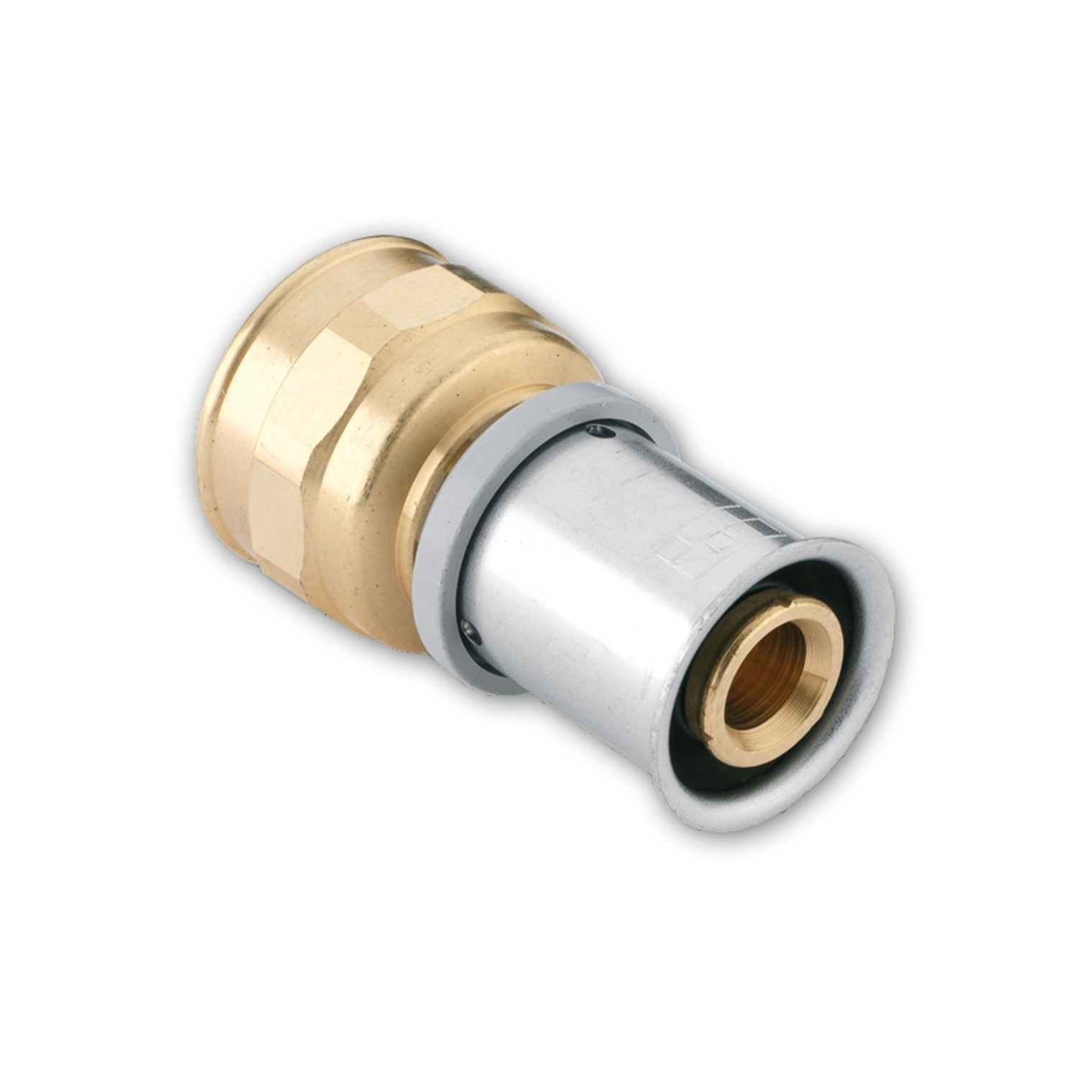 Roth Übergangsmuffe 16mm 1-2IG Messing Stützkörper Edelstahl-Hülse 1135004342