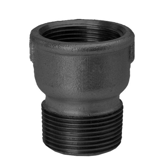 SCHMIDT HERMANN Temperguss-Muffennippel Nr.246 3/8 x 1/4 Zoll schwarz 14246003