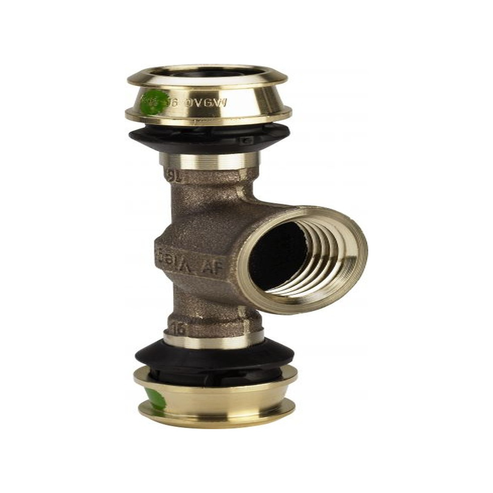 Viega Pressfitting Raxofix 5317 T-Stück 32mm x 1 Zoll IG Siliziumbronze SC-Contur 647186