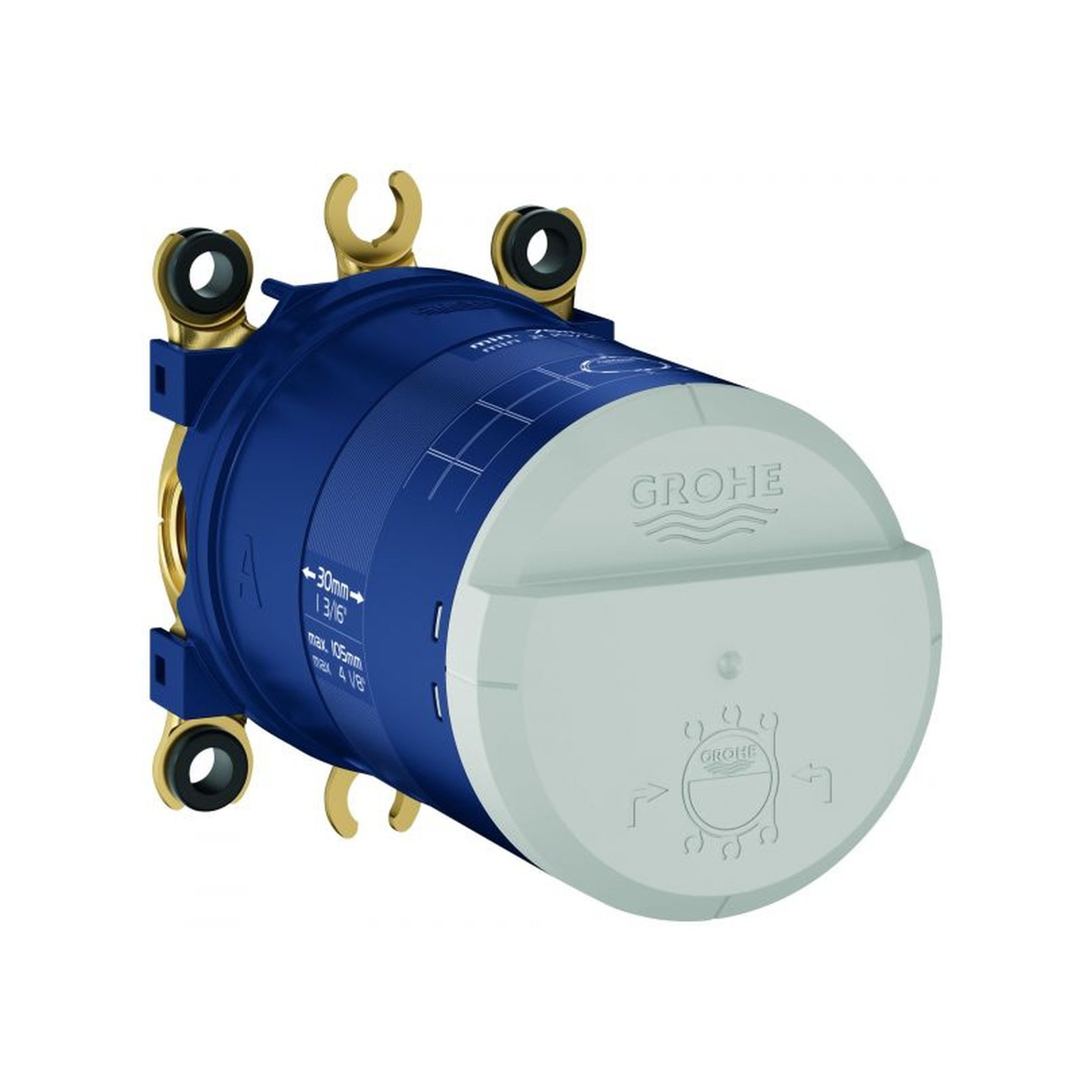 Grohe Rainshower SmartBox Unterputz Einbaukörper Kopfbrause 1/2 Zoll Einbautiefe 75-105 mm Messing 26483000