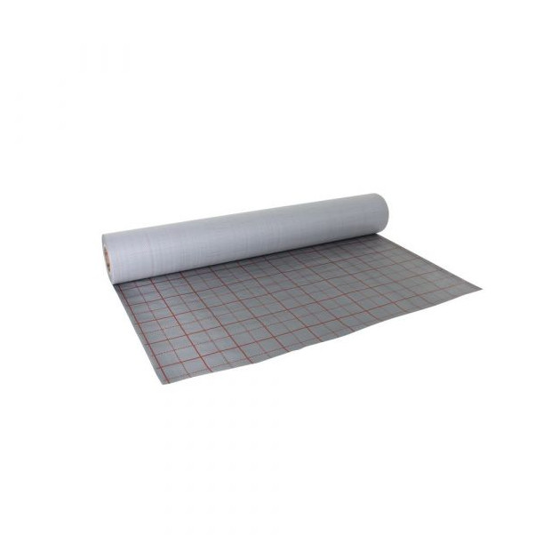 HTD Tacker Rasterfolie mit Gewebebändchen 100 x1,03 m silber-rot VPE 103 qm