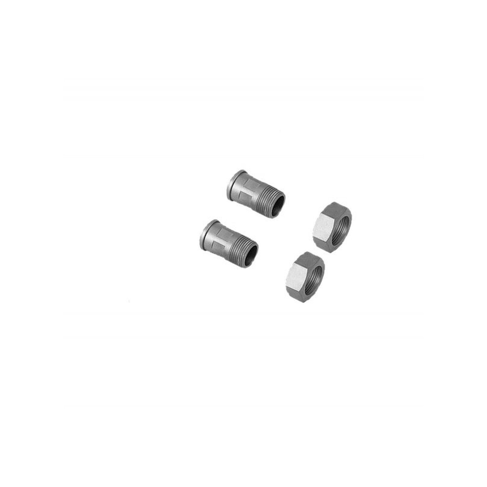 Allmess Wasserzähler-Verschraubung 14583 V 1/2x3/4 Zoll DN 15 Messing blank 2 Stück