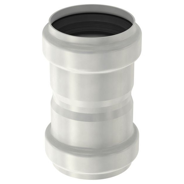 ACO PASSAVANT Doppelmuffe PIPE d125 1.4404 EPDM Doppellippendichtung EN1124 0174.83.69