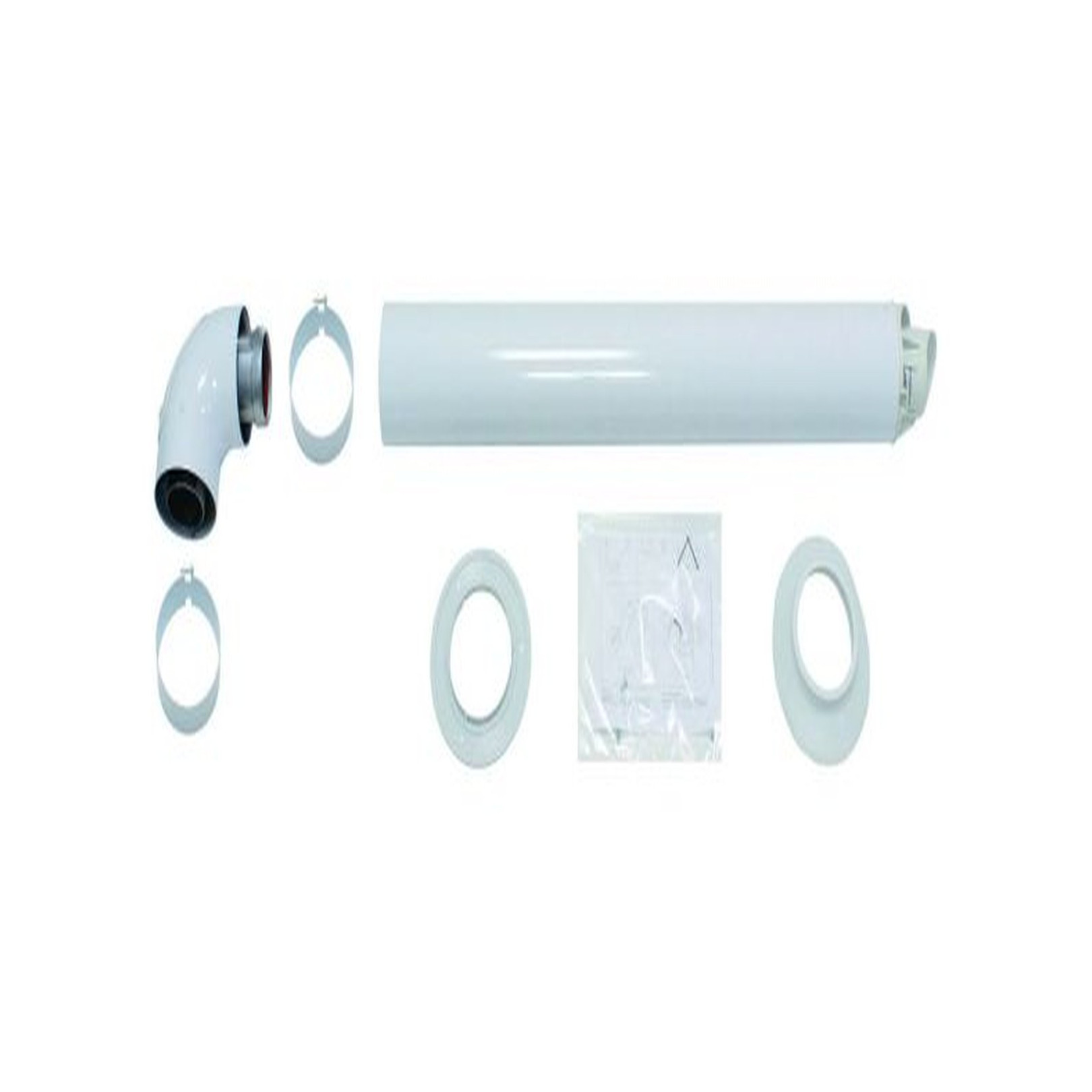 Vaillant Wand- und Dachdurchführung 60/100 mm Aluminium Basis-Anschlussset Revisionsbogen 303835