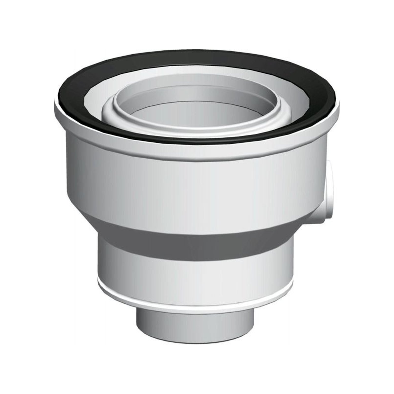 Wolf Übergang Luft-Abgasführung DN60/100 auf DN80/125 konzentrisch steckbar weiß Metall Polypropylen 2651733